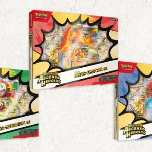 Ascenso Heróico - Tercia de Caja Mega Meganium, Emboar y Feraligatr ex - Español